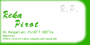 reka pirot business card